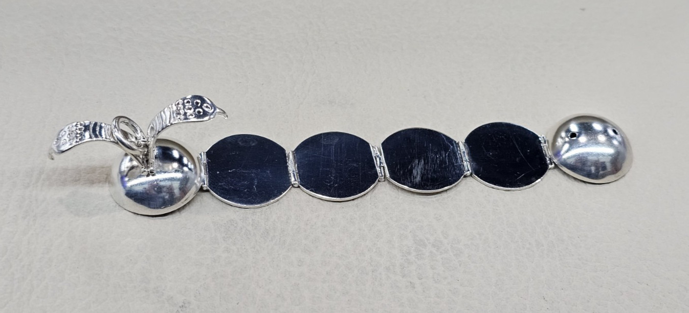 Expanding Photo Locket Folding Photo Ball Pendant 4 Frames Sterling Silver 925