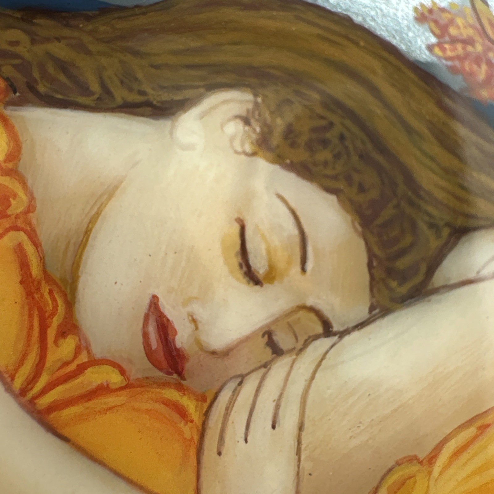 Flaming June sterling silver Russian signed hallmarked Anna King