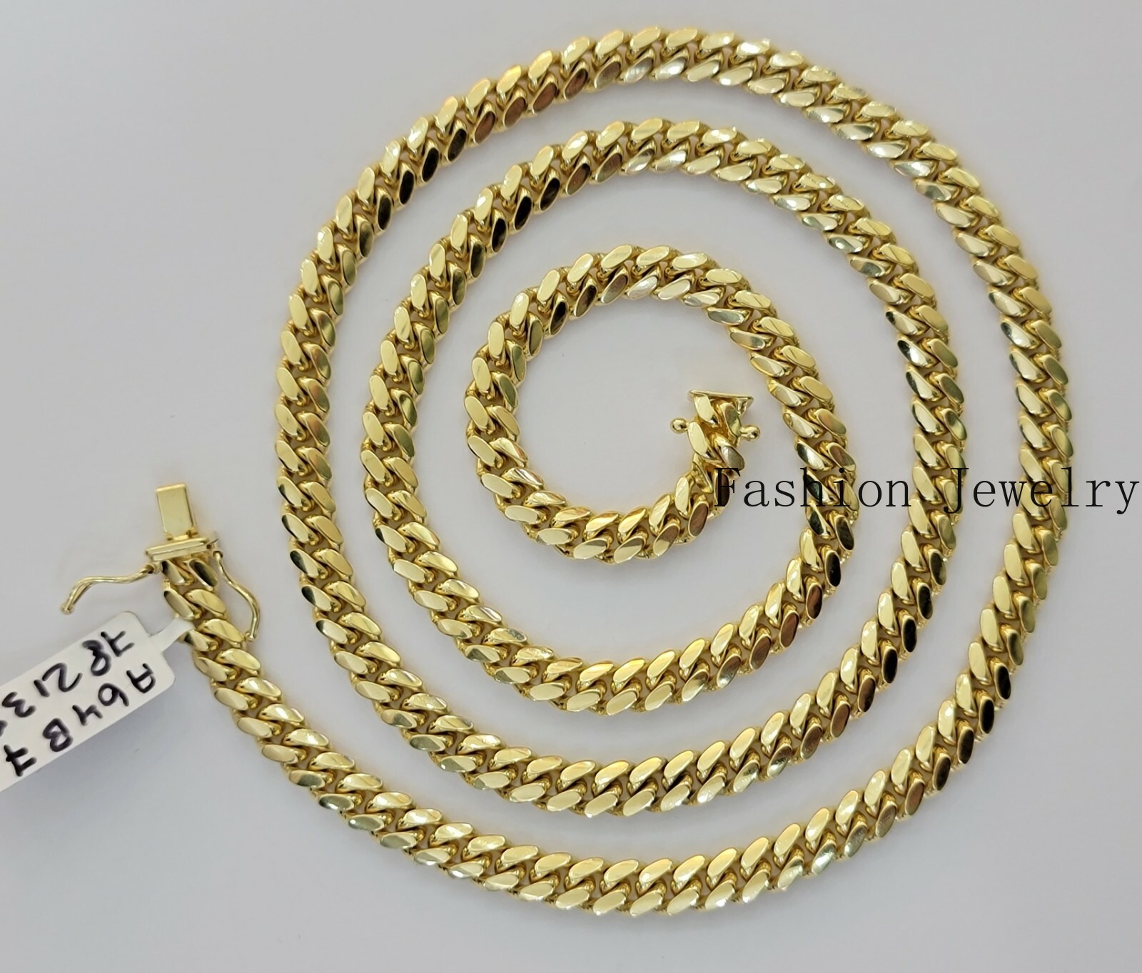 10K Solid Yellow Gold Miami Cuban Link Chain 6mm 20/22 Inch Men 10kt Gold