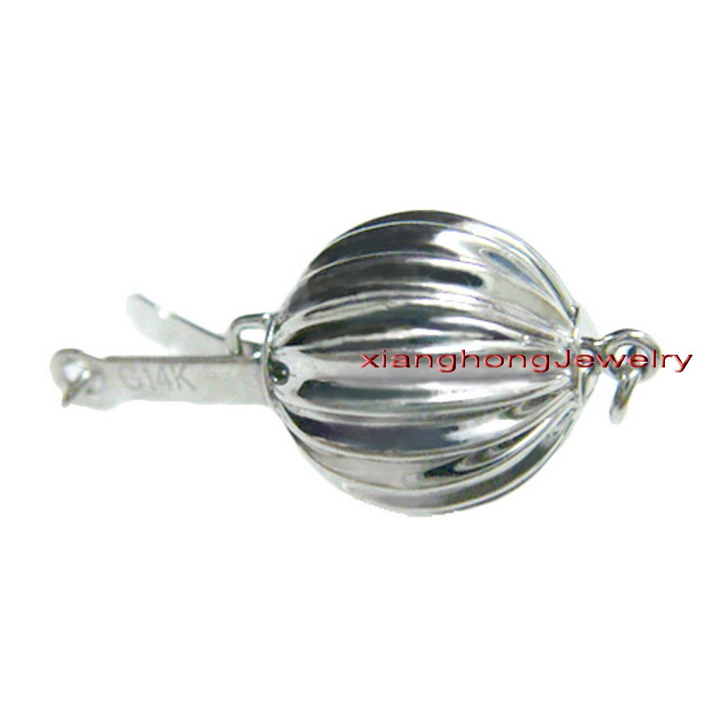 Australia TOP 18”13-15mm round natural REAL south sea white pearl necklace 14k