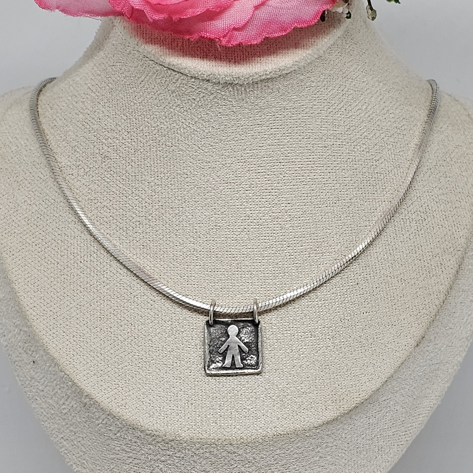 Silpada 925 Sterling Silver Choker Necklace Boy Child Charm