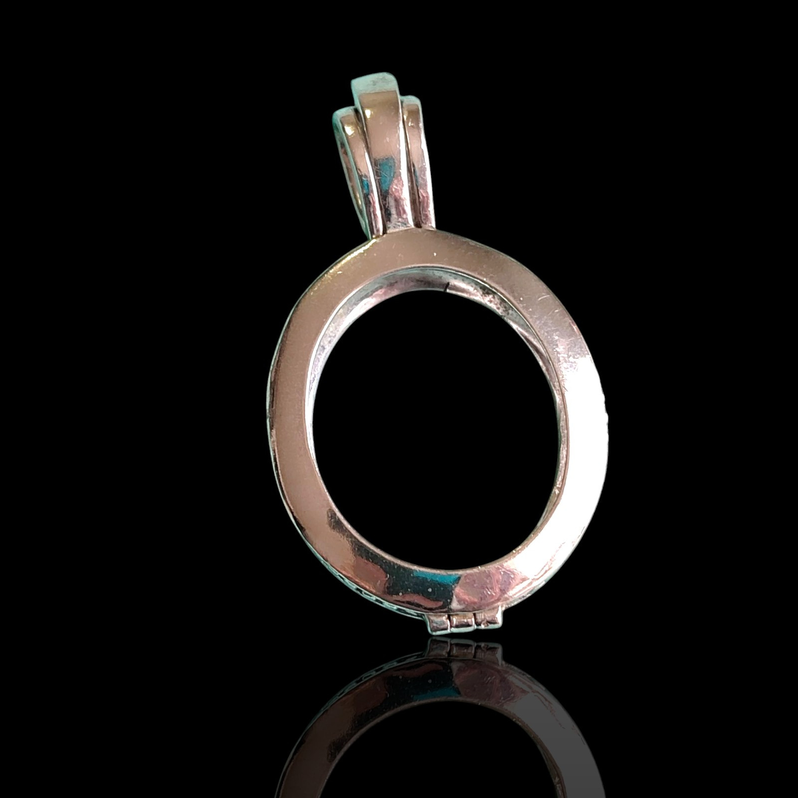 Sterling Silver 925 Bezel Locket Oval Pendant Setting
