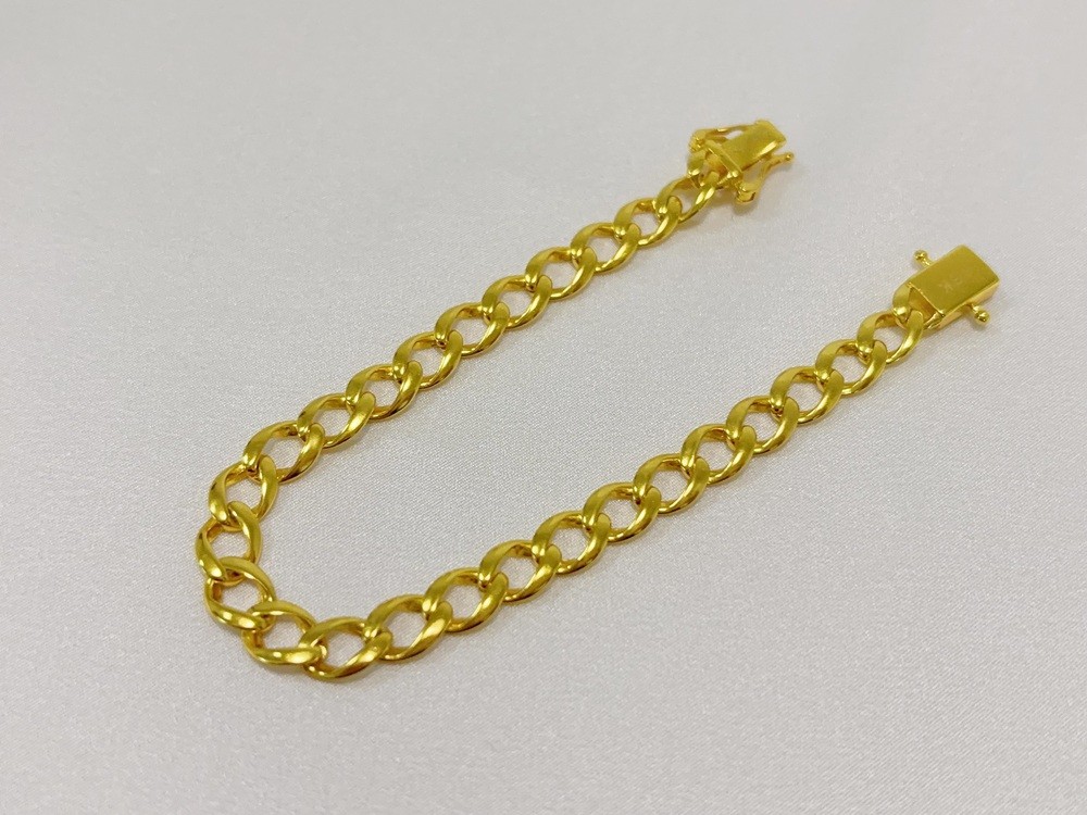 18K Yellow Gold Solid Cuban Link Chain Bracelet 8mm 8″ Unisex for Men Women