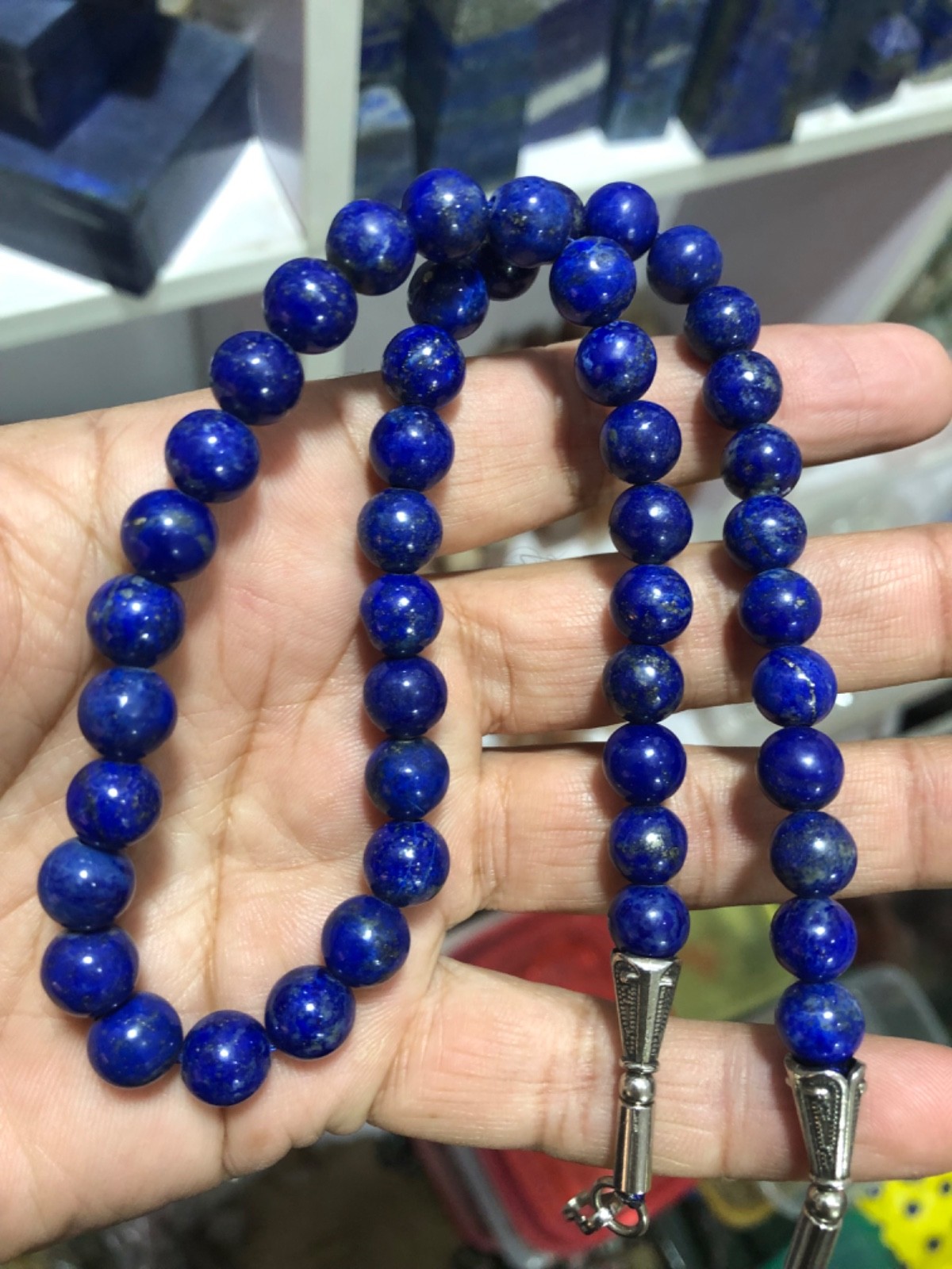 Beautiful Natural Lapis Lazuli Necklace Top Quality Deep Blue Gemstone Jewelry