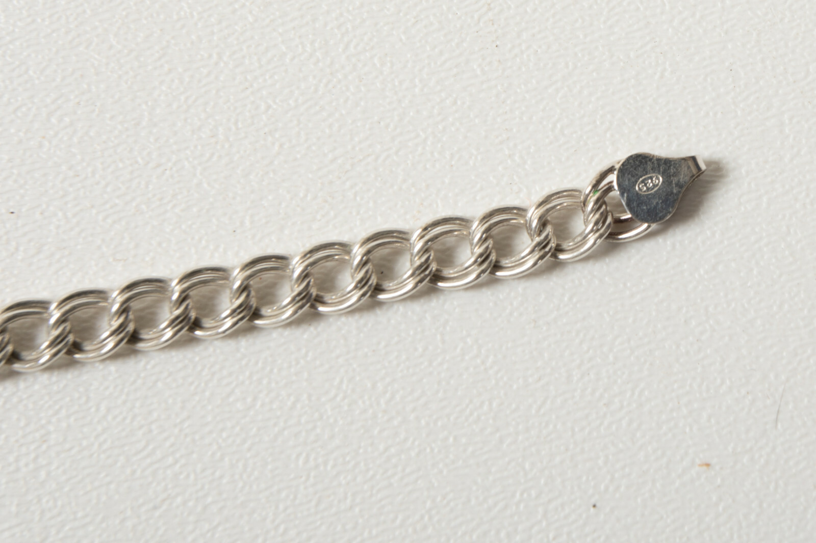 Sterling Silver Bracelet 7″ (B4D-18) 925 Chain within Chain Doubled Links