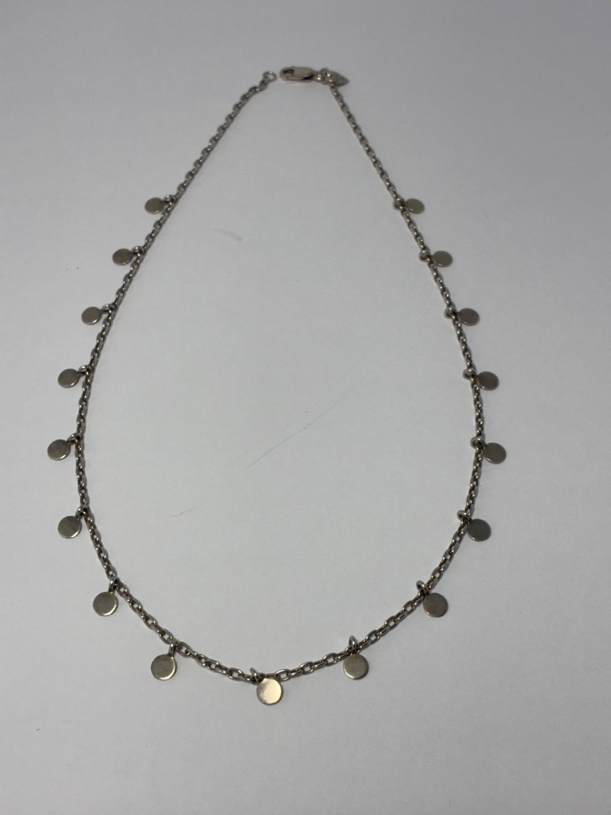 Me & Ro Sterling Silver Layered Necklace Set Balance Pendant Multi Disc Chain 16