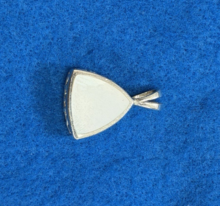 Triangle Abalone/Mother of Pearl Sterling Silver Pendant (Harmony Ball Locket)