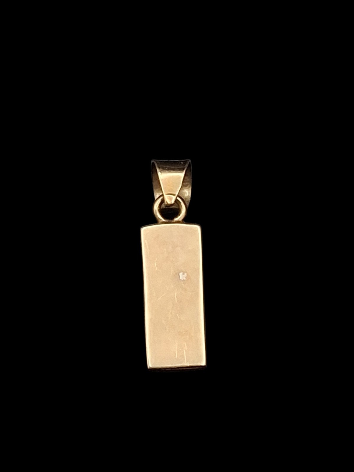 Vintage European 14K Gold 585 Lapis Lazuli Pendant Mid Century Modernist 1.6g