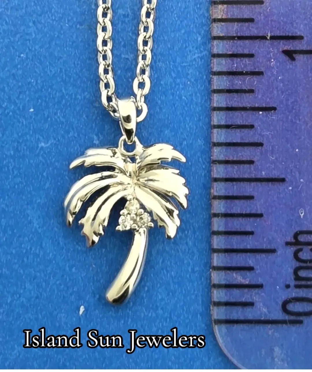 Alamea Palm Tree Pendant, Sterling Silver