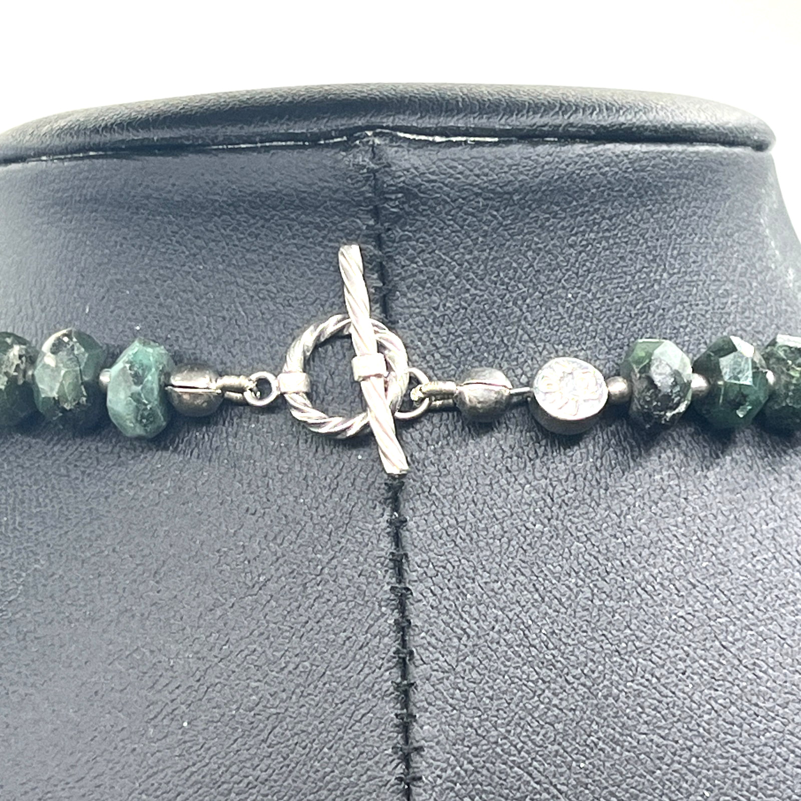RSI Necklace Labradorite Faceted Bead Single Strand Graduated Sterling 925 Clasp