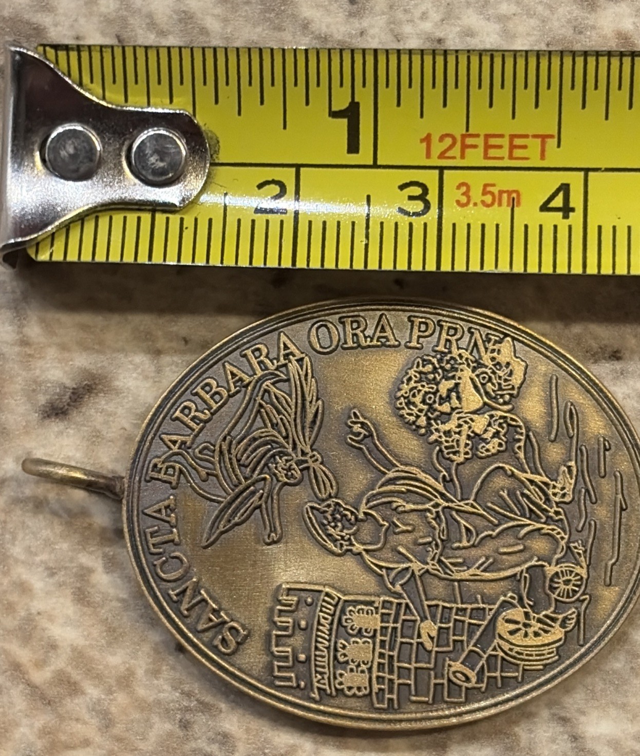 Saint Barbara Medal Pendant Necklace Cannoneer Cannon Rev. War