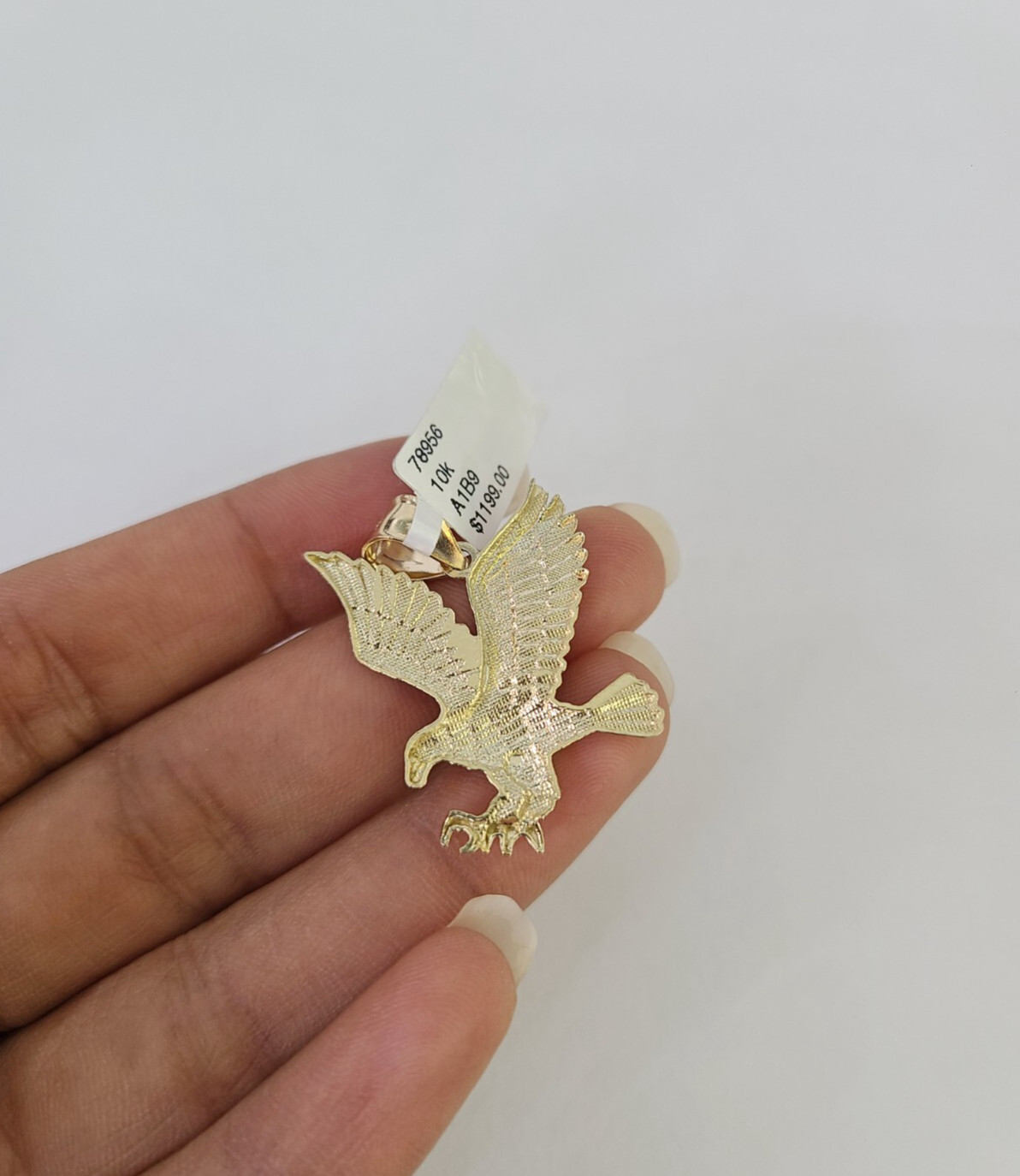 10k Flying Eagle Charm Pendant Yellow Gold REAL 10Kt Genuine