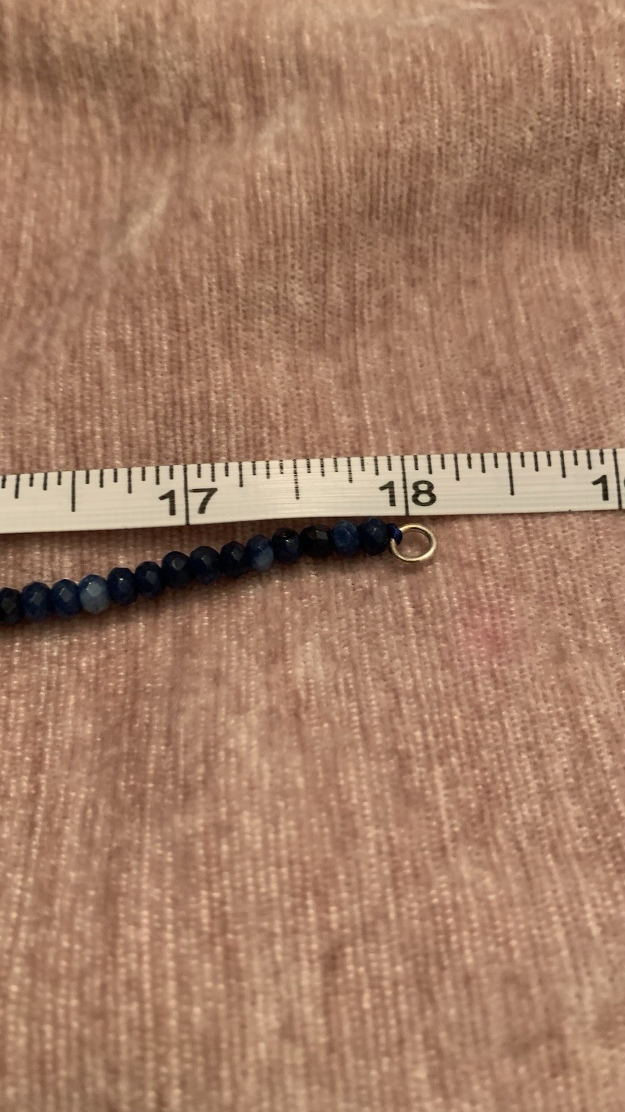 Lapis Lazuli Pendent with Beaded Chain 925 Sterling Silver Handmade Necklace