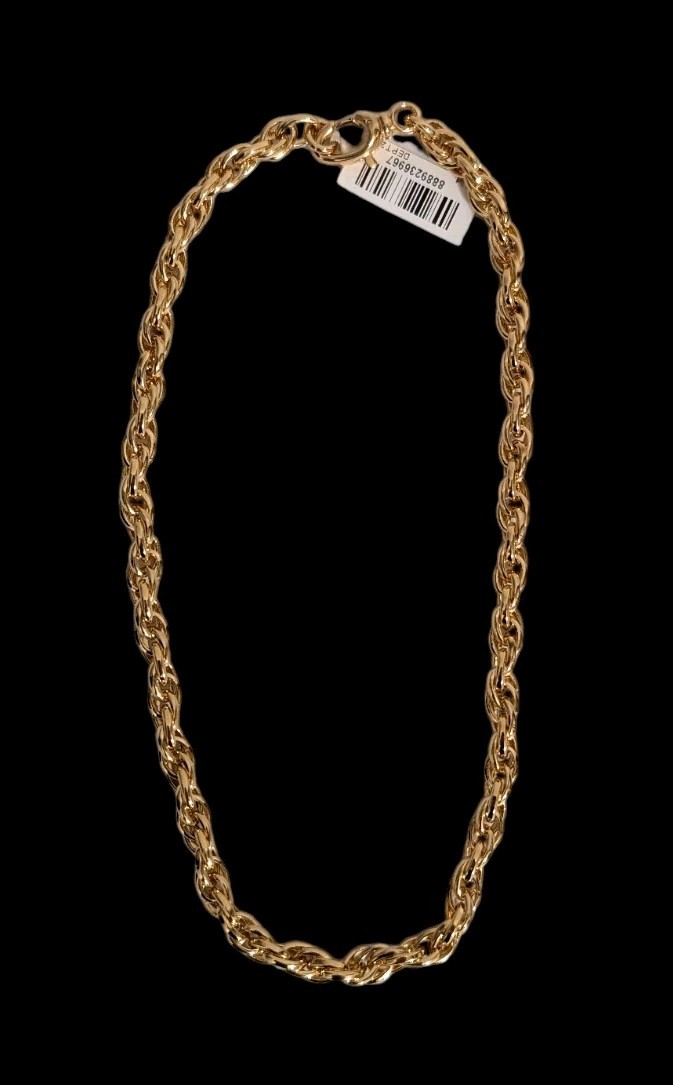 Soave Oro 14K Gold Electroform Rolo Chain Necklace-18″- NWT-$728.95