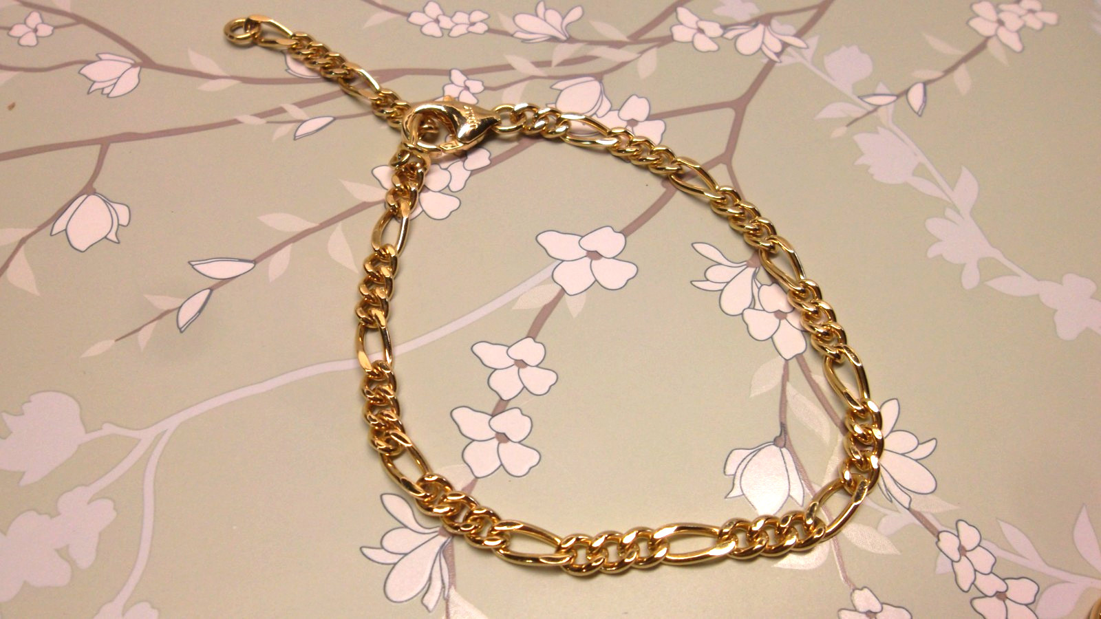 ITALY 18 K GP Italian Byzantine Chain Necklace & Bracelet Set * CLASSIC STYLE