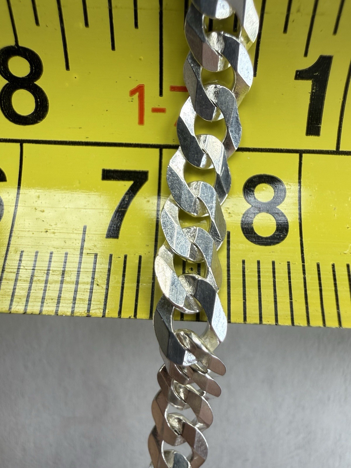 Vintage Solid Sterling Silver Flat Cuban 5mm Link 21.75” Chain Necklace – 12g