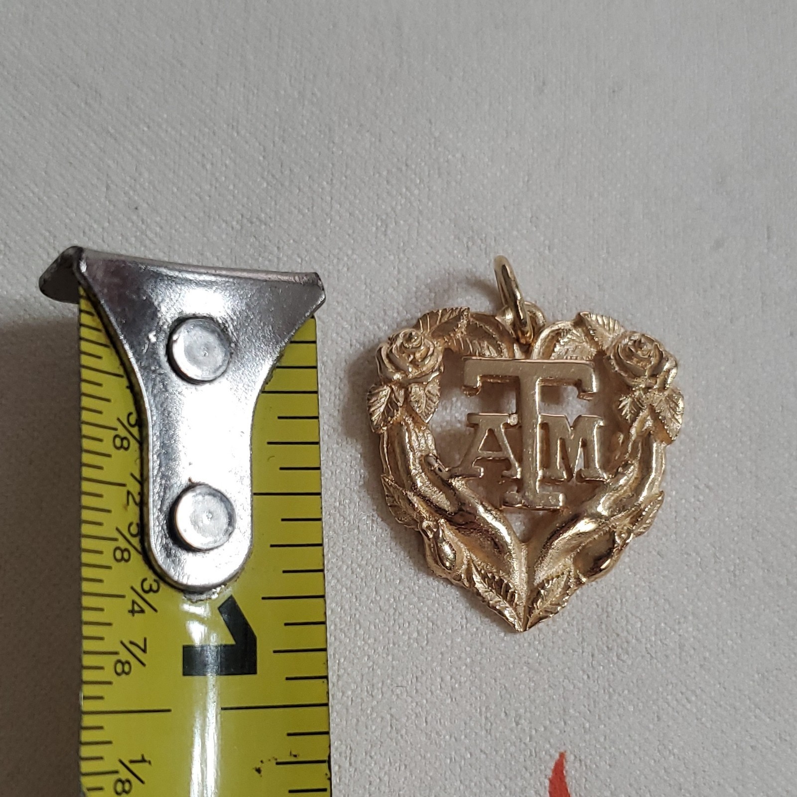 James Avery Retired 14K Gold Texas A&M Heart Pendant College University Rare