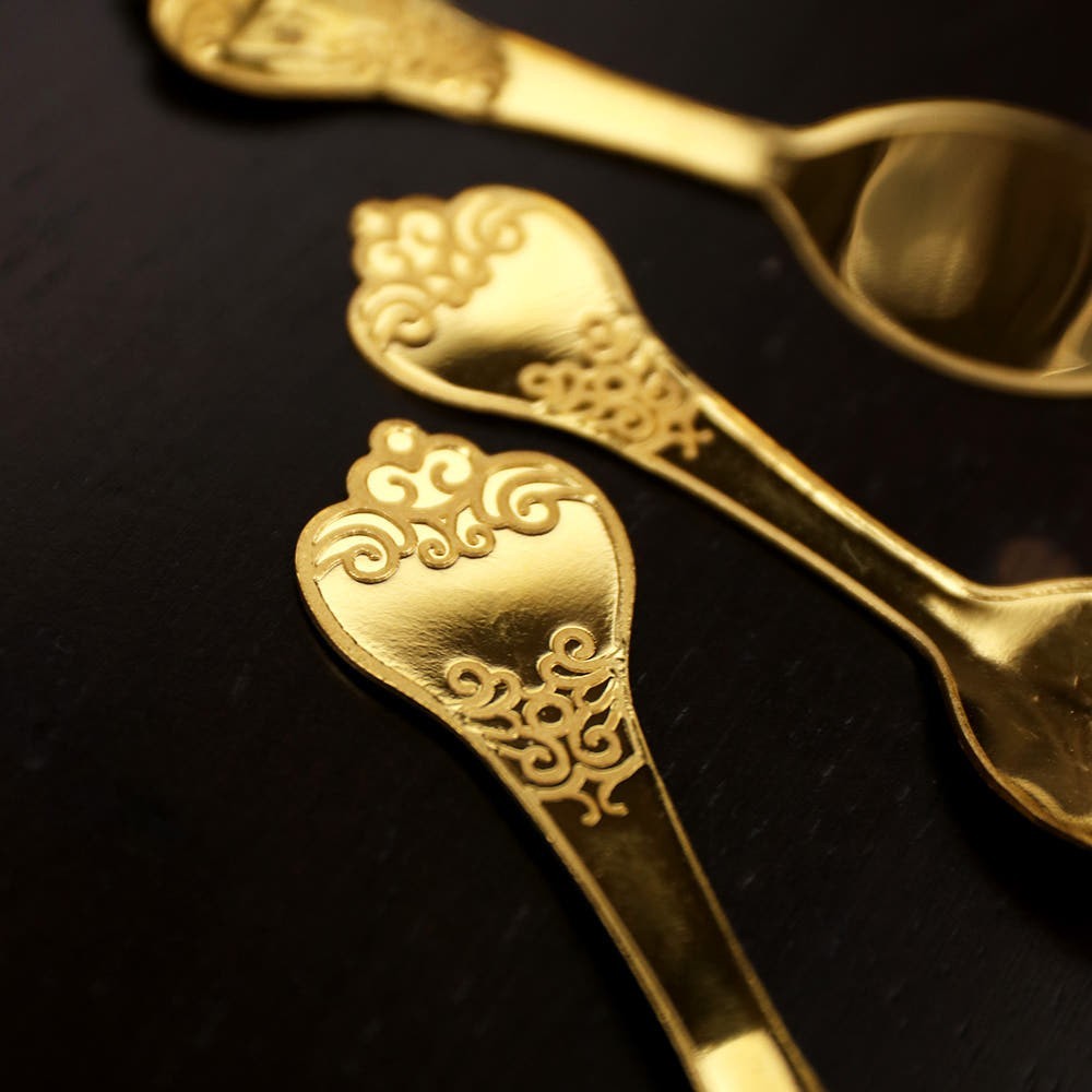 24K Gold Baby Spoon 3.75g | 99.99% Gold 1 don | Korean Doljanchi First Birthday