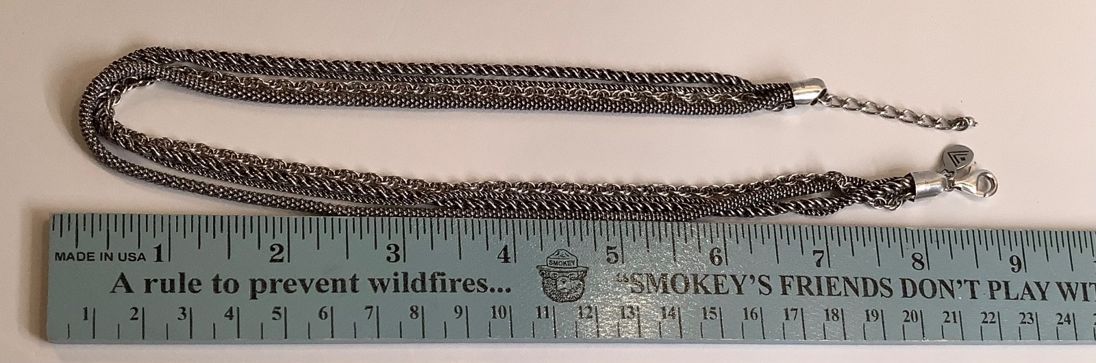 Silpada N1719 Sterling Silver (4) Multi-Strand 16-18” Necklace Oxidized Popcorn