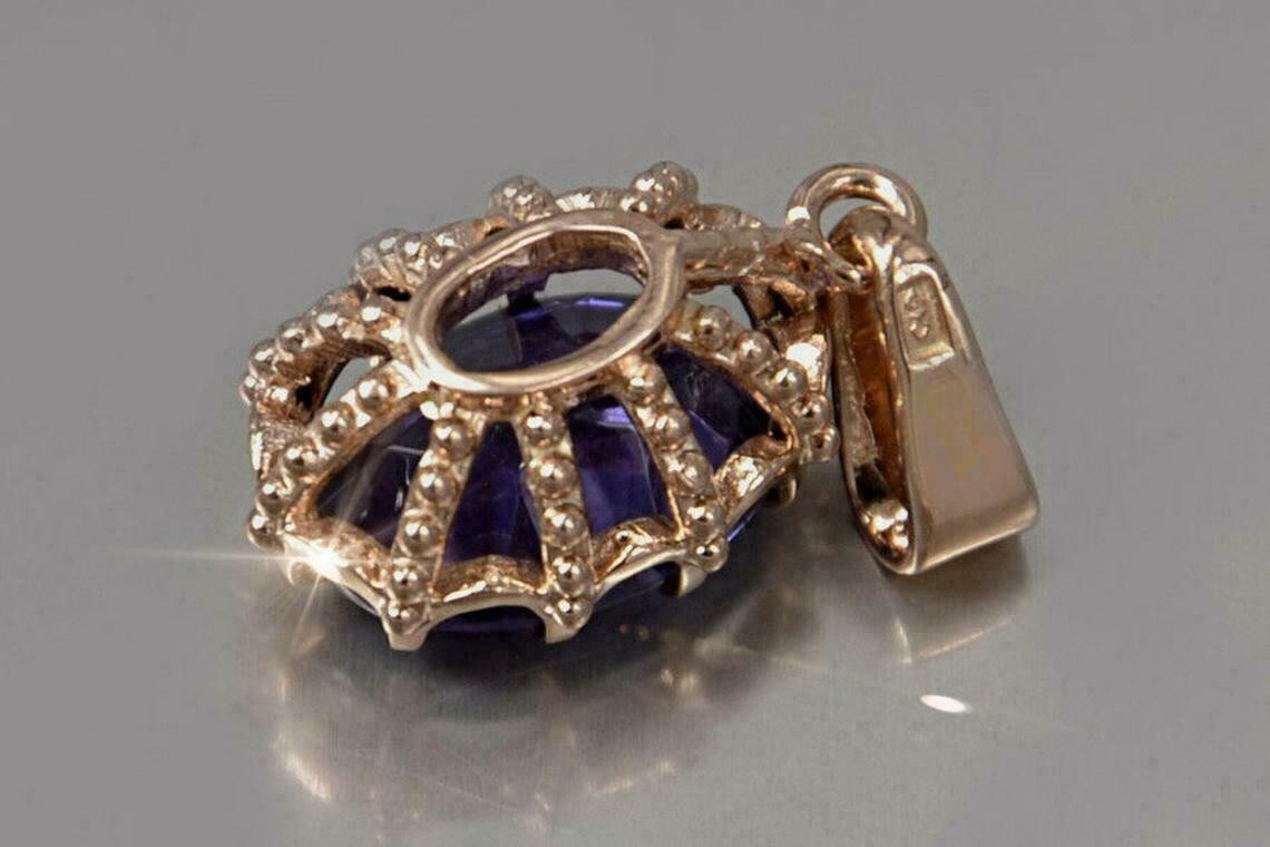 3Ct Oval Cut Alexandrite Diamond Beautiful Pendant 14K Rose Gold Over Free Chain