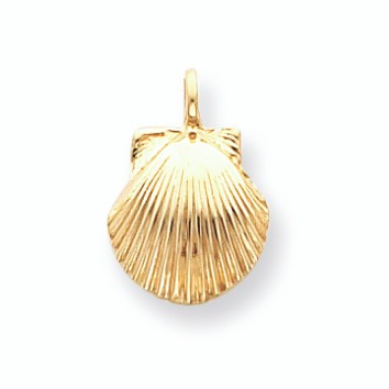 Solid Gold Seashell Charm(Available in Yellow/White Gold)
