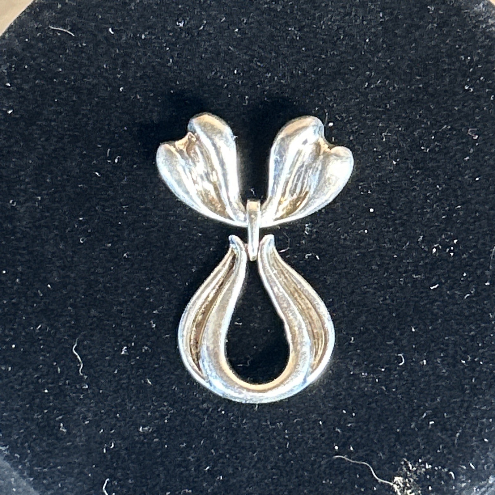 KABANA RIBBON BOW PENDANT/ENHANCER IN STERLING SILVER 925