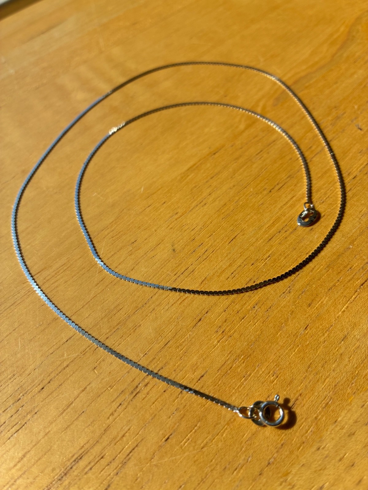Sterling Silver 925 Flat Serpentine S-link Style Chain Necklace 20 inches x 1mm