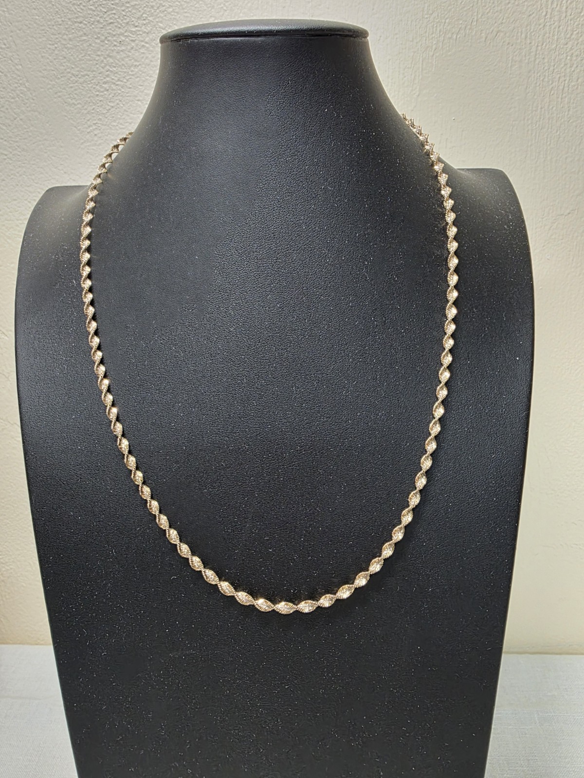 Sterling Silver FAS 925 Made In Italy Twisted Rope Chain 23invhes