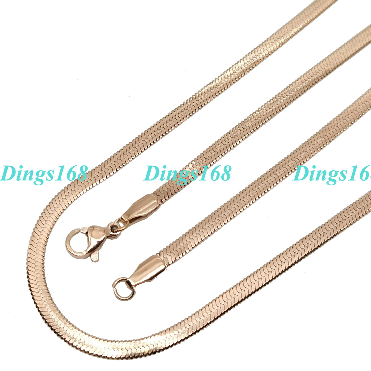 Men&Women’s Genuine 18K Rose Gold Filled Italian Necklace Chain 16/18/20″/22/24″