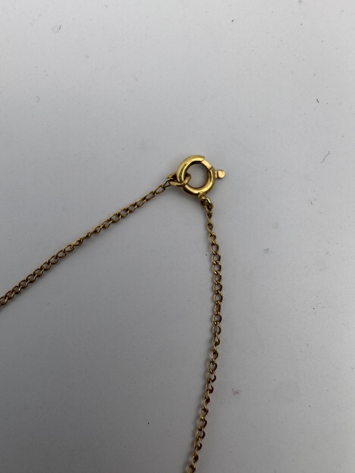 14k Yellow Gold Cable Chain Necklace, Spring Ring Clasp, No Stone