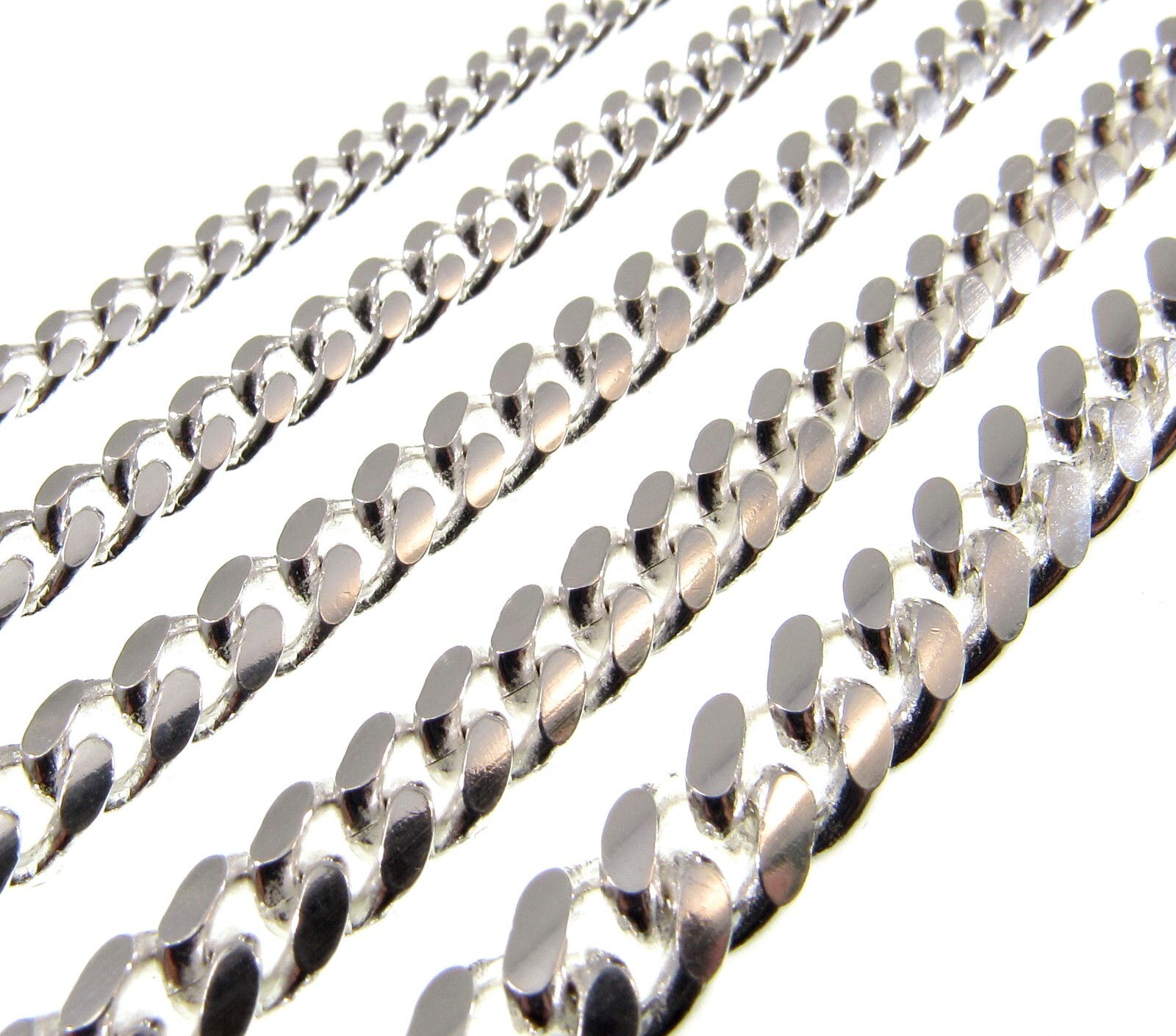 Real Solid Genuine 925 Sterling Silver Men’s Italian MIAMI CUBAN Hip Hop Chain