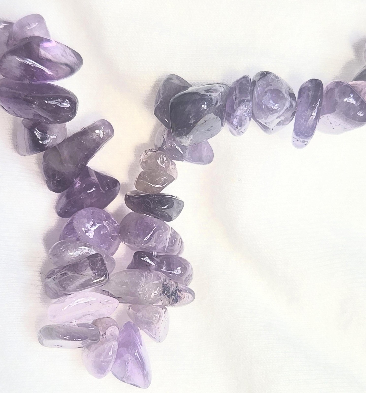 Gemstone Chip Prayer Strand – Love, Protection, Meditation Beads – Amethyst