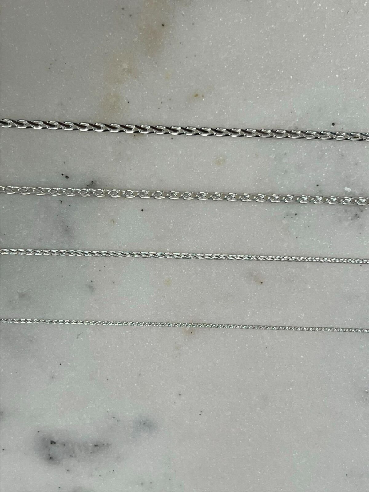 925 Sterling Silver SPIGA Wheat Chain Necklace 16” 18” 20” 22” 24” 30”