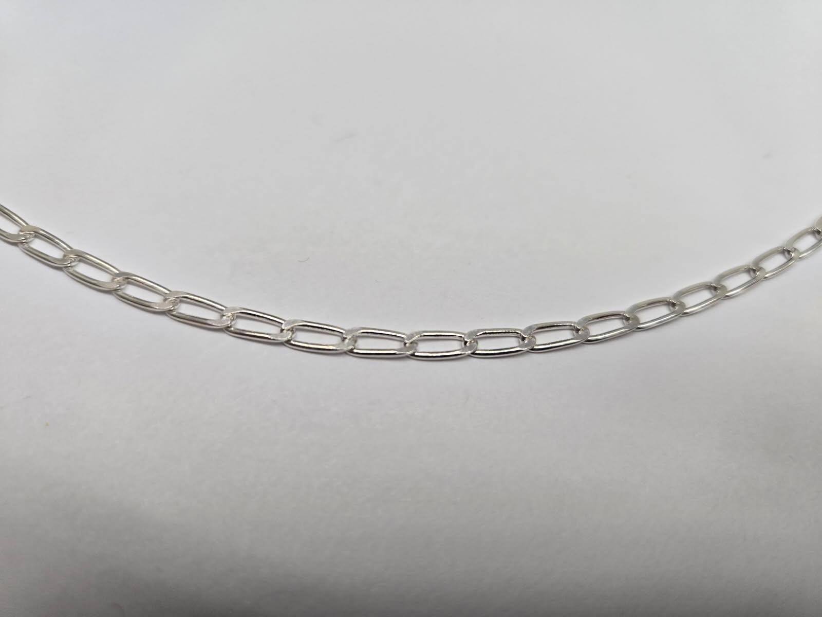 925 Sterling Silver Solid Long Curb Link Chain Necklace Bracelet 3mm 7″ to 30″