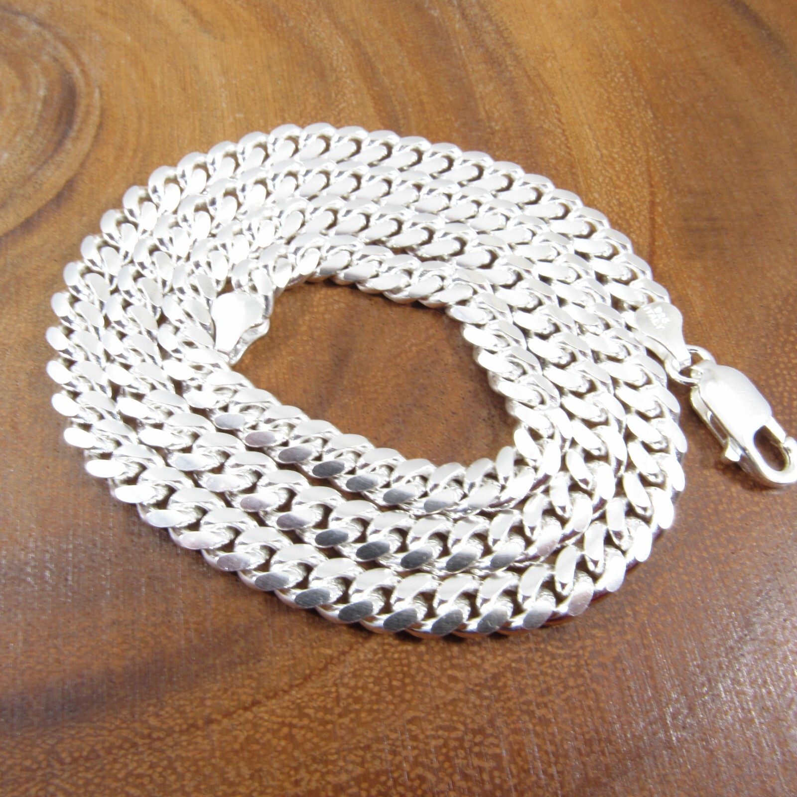 6.3MM Solid 925 Sterling Silver Men’s Italian MIAMI CUBAN Chain Made in Italy