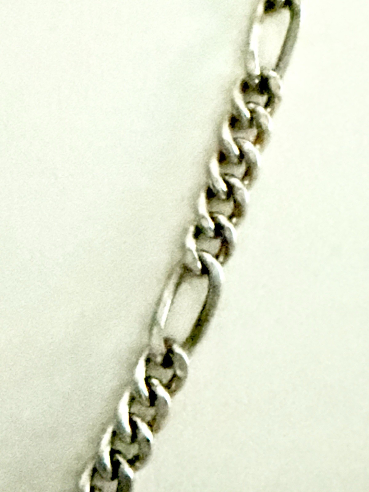 Vintage 925 Sterling Silver 18” FIGARO Chain With S Hook Clasp 19.85g