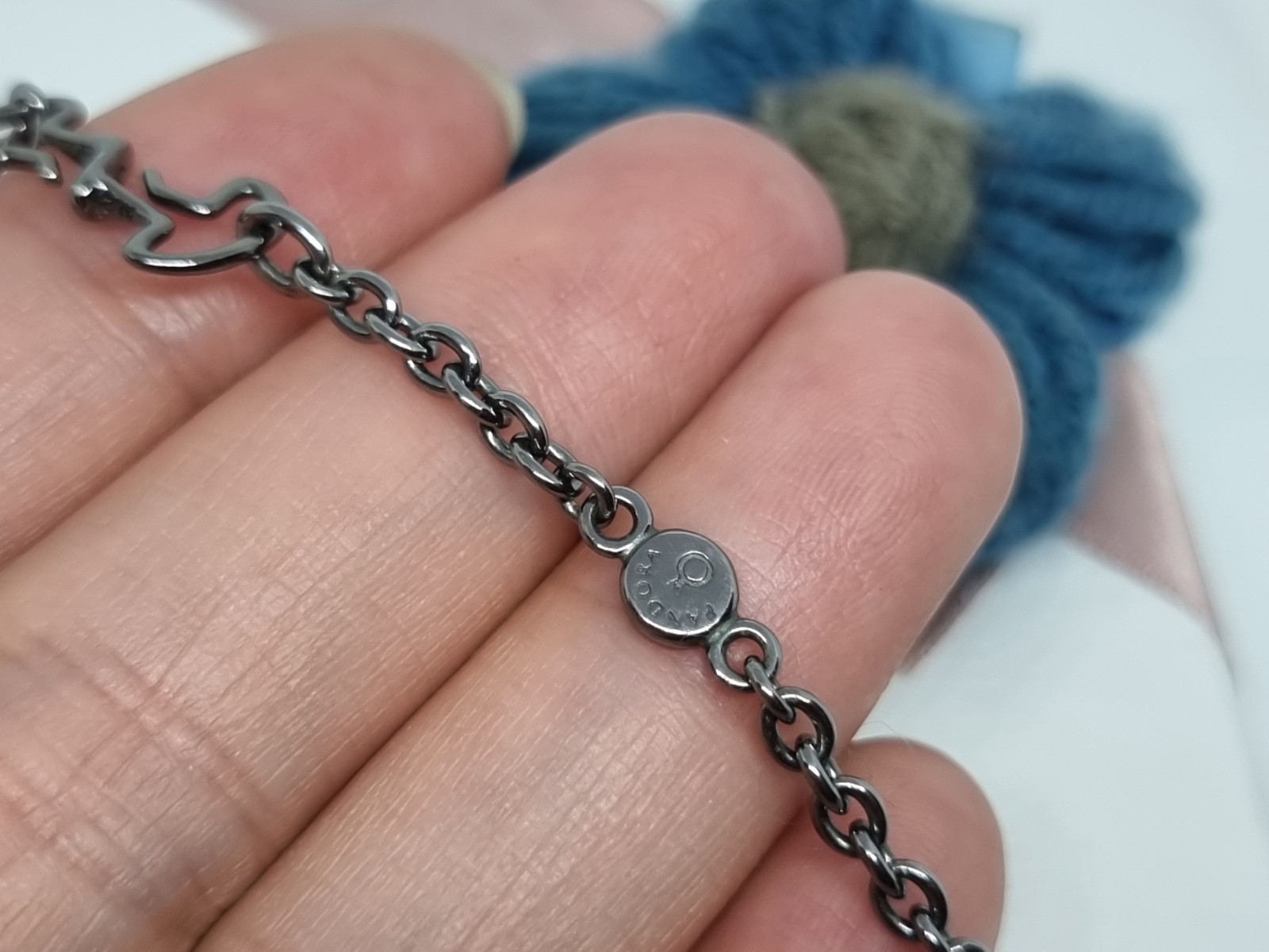 NEW Genuine Pandora Oxidised Silver Open Ends Cable Chain With S Hook 53cm BOXED