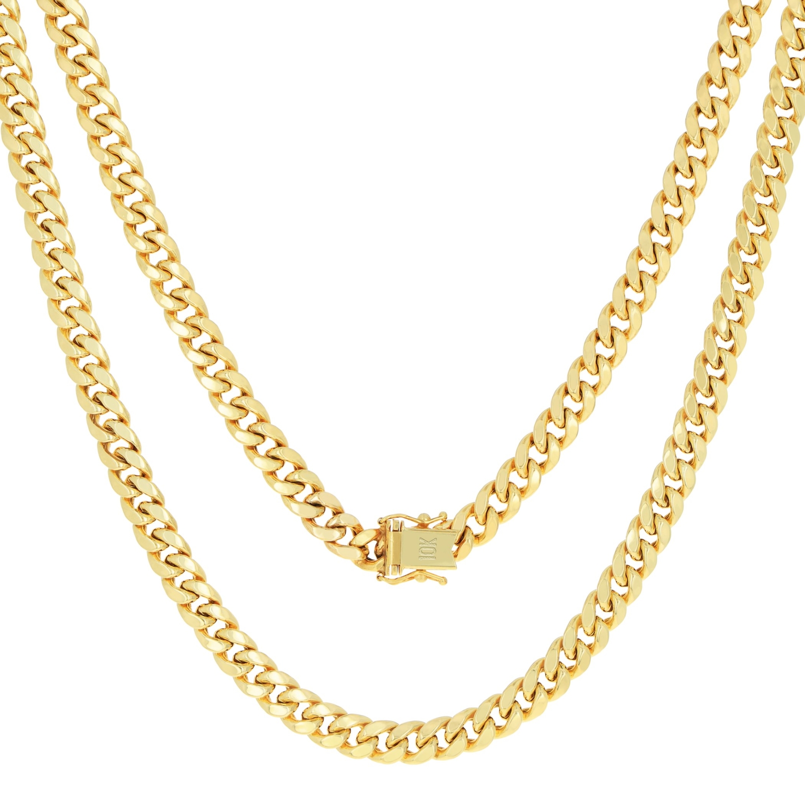 10K Yellow Gold 5mm Miami Cuban Italian Link Chain Necklace Mens Women 16″- 30″