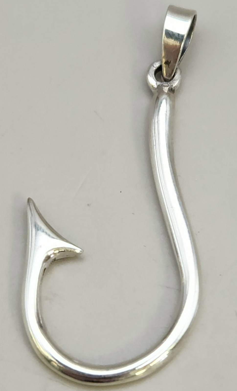 Sterling Silver Fish Hook Pendant Fishing Nautical