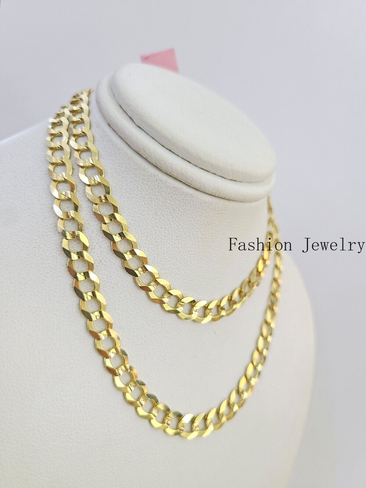 Real 14k Solid Cuban Curb Link Chain 6mm Necklace 20″ Real Yellow Gold