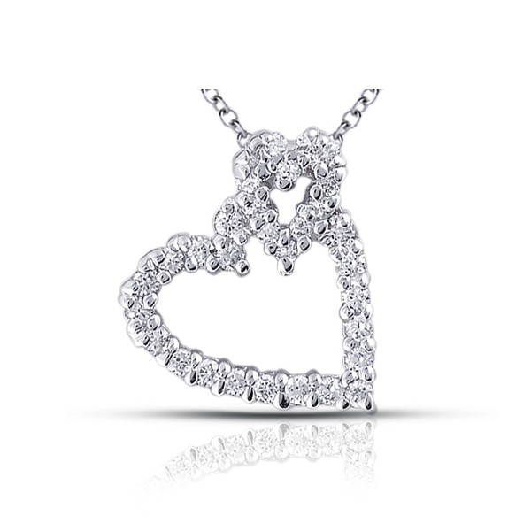 0.62ctw F/VS2 Round Cut Natural Earth Mined Certified Diamonds Platinum Pendant