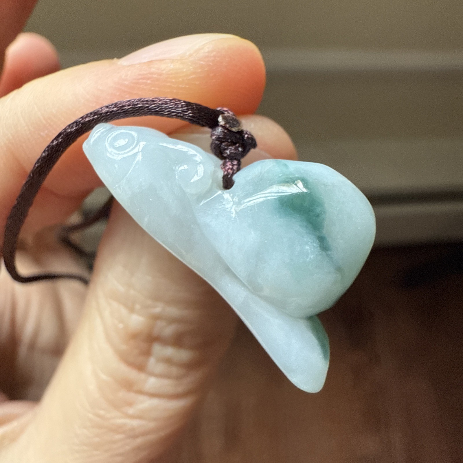 純天然翡翠A貨 untreated Myanmar Burma Grade A Jadeite 老坑冰水頭足蘭花蝸牛 手工雕Certified