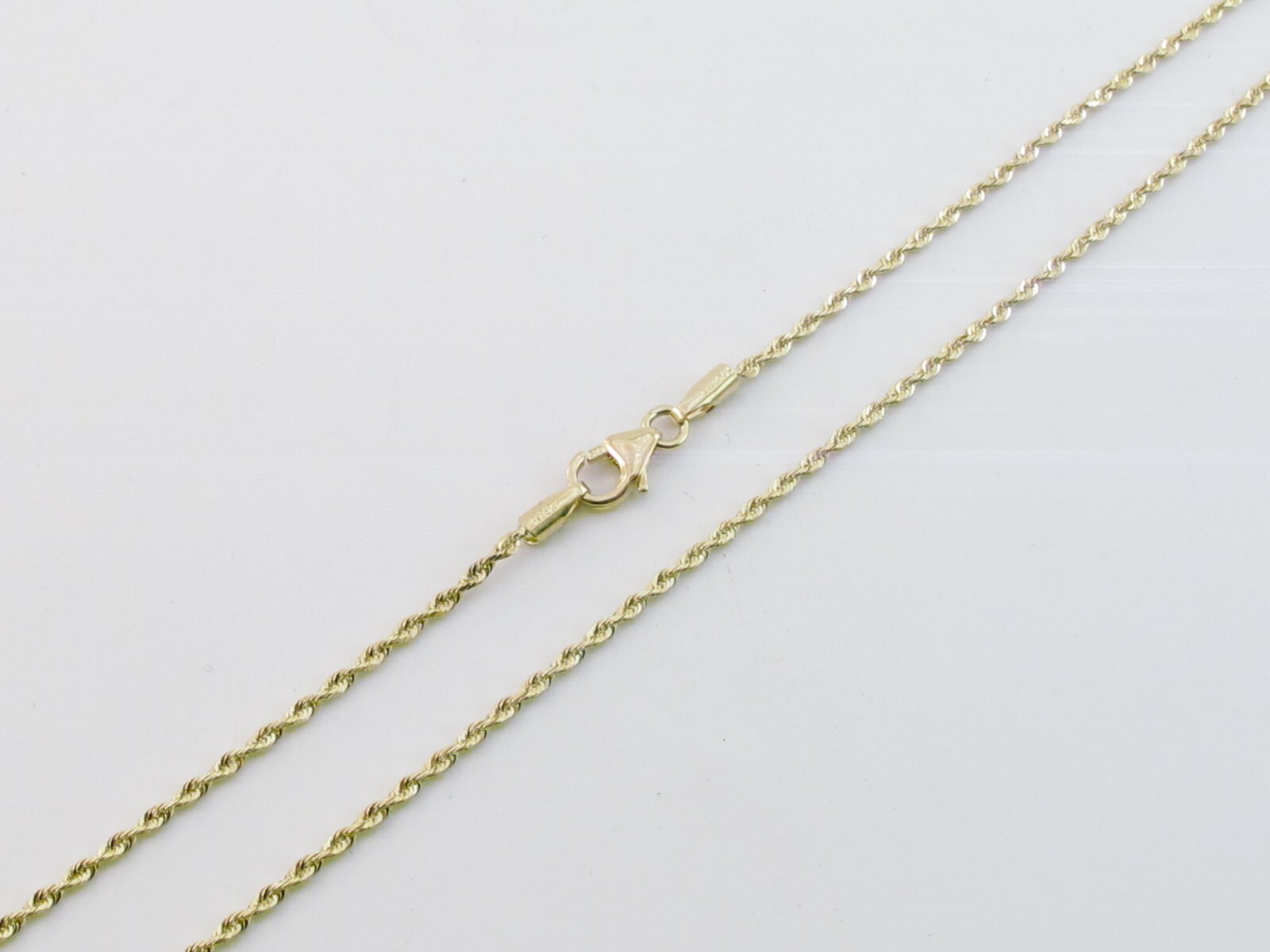 14k Solid Yellow Gold Diamond Cut Rope Chain 1.2 mm, 1.5 m, 2 m , 2.3 m , 2.5 mm