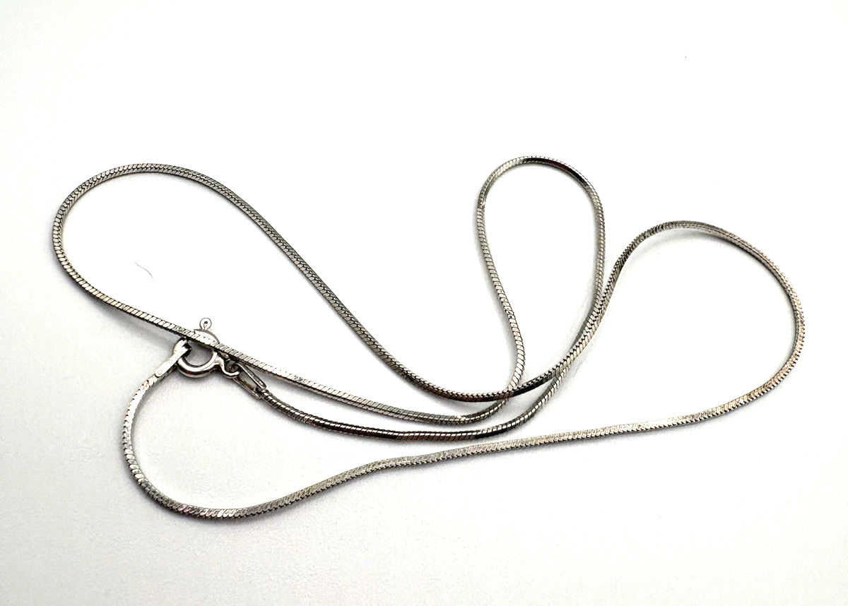 Silky Italian 925 Sterling Silver Snake Chain Necklace 18″