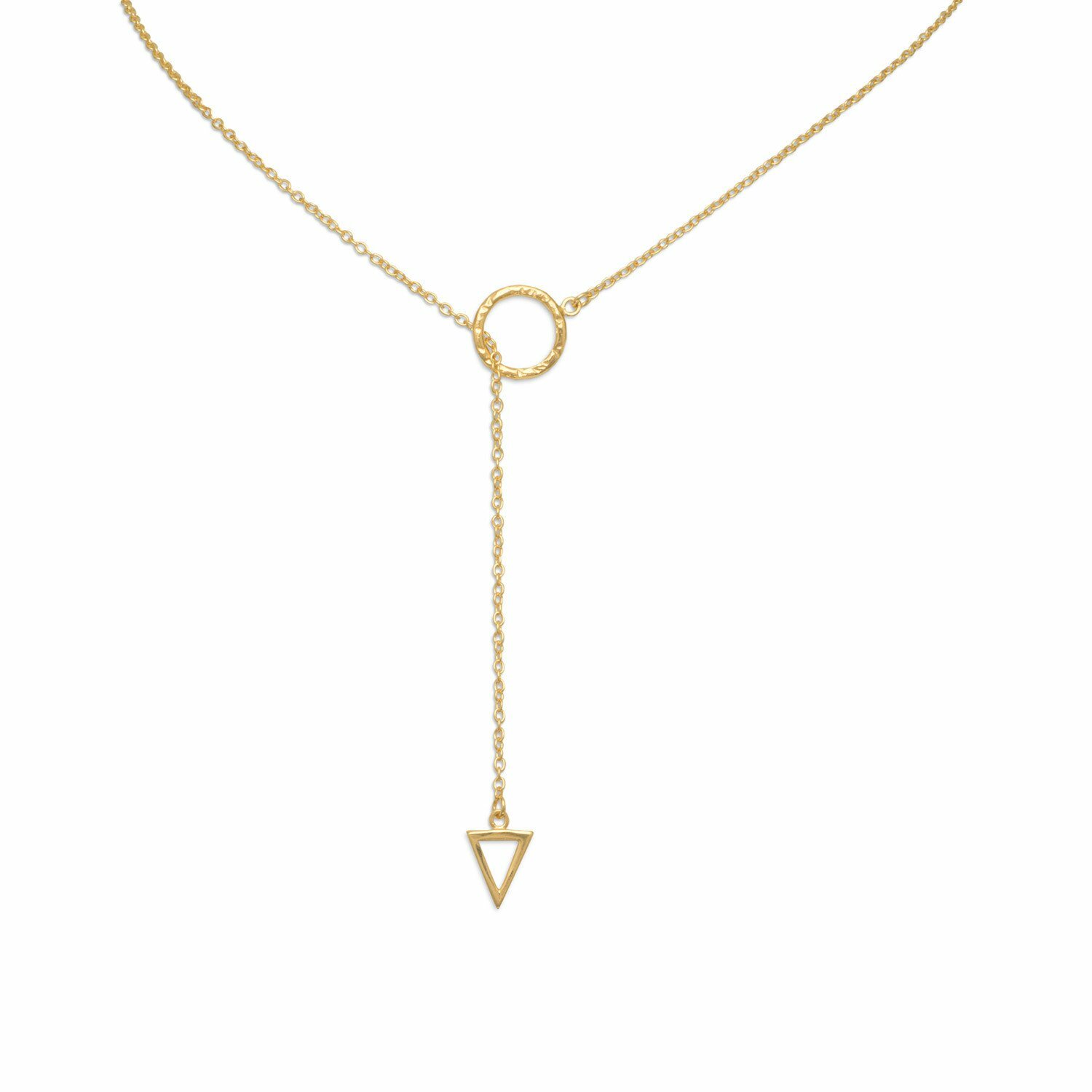 Sterling Silver 24″ Gold-plated Multishape Lariat Necklace