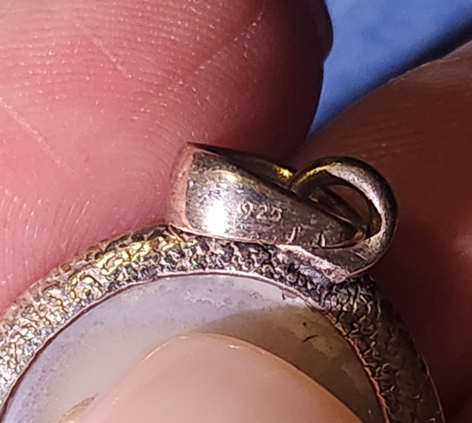 Banded Agate Sterling Silver Pendant