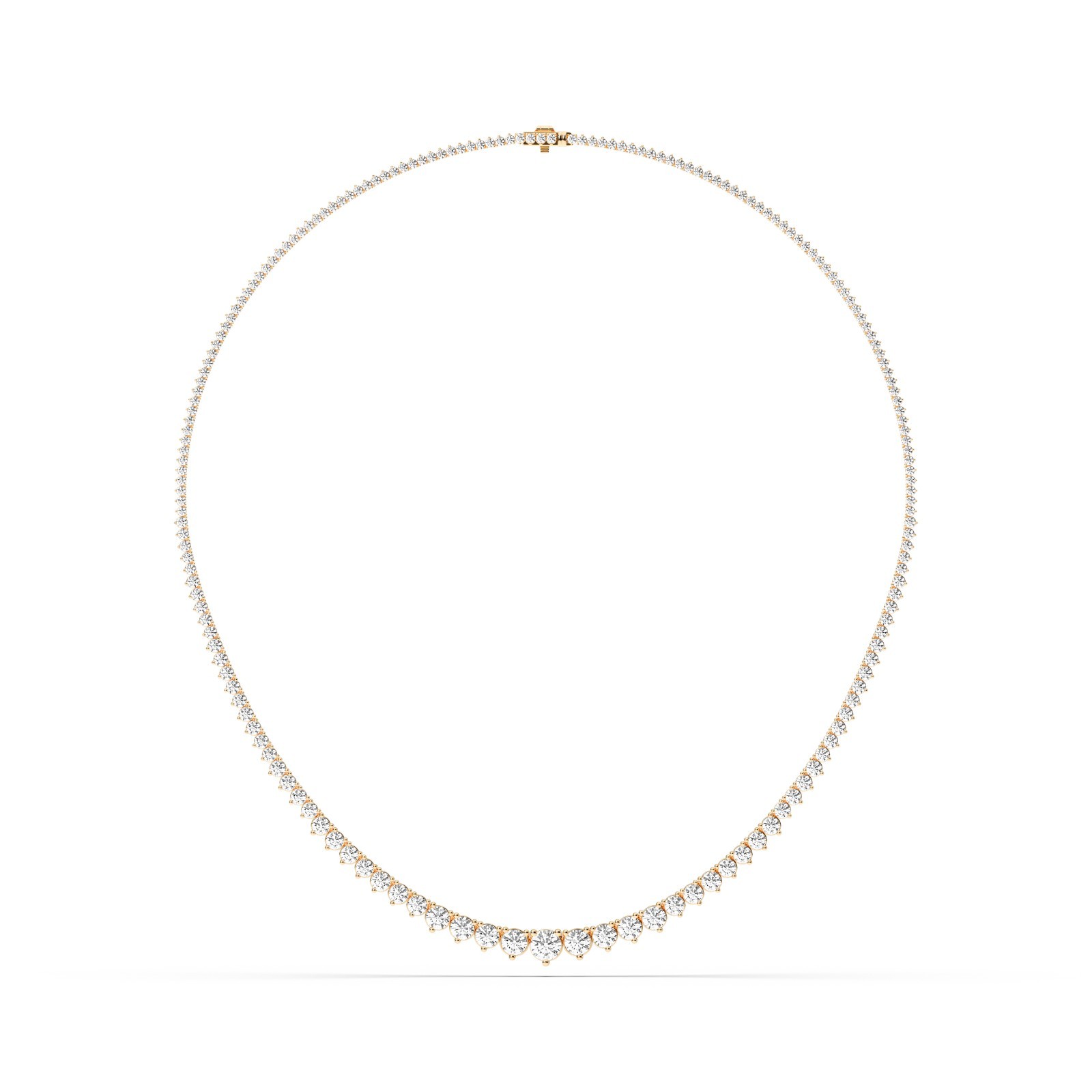 7CT Graduated Tennis Necklace Lab Grown Diamond – 14K Solid Gold or 925 Silver