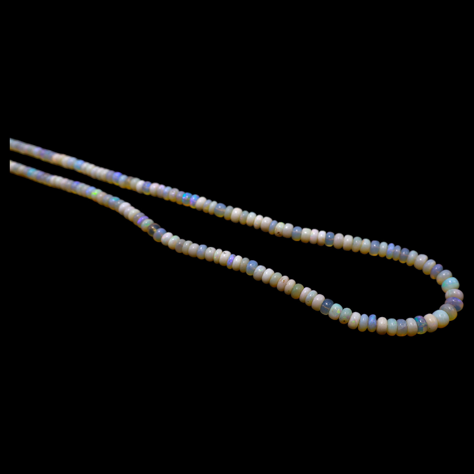 Smooth Multi Color Fire Opal Beaded Not Applicable Rondelle Sister Boho Necklace
