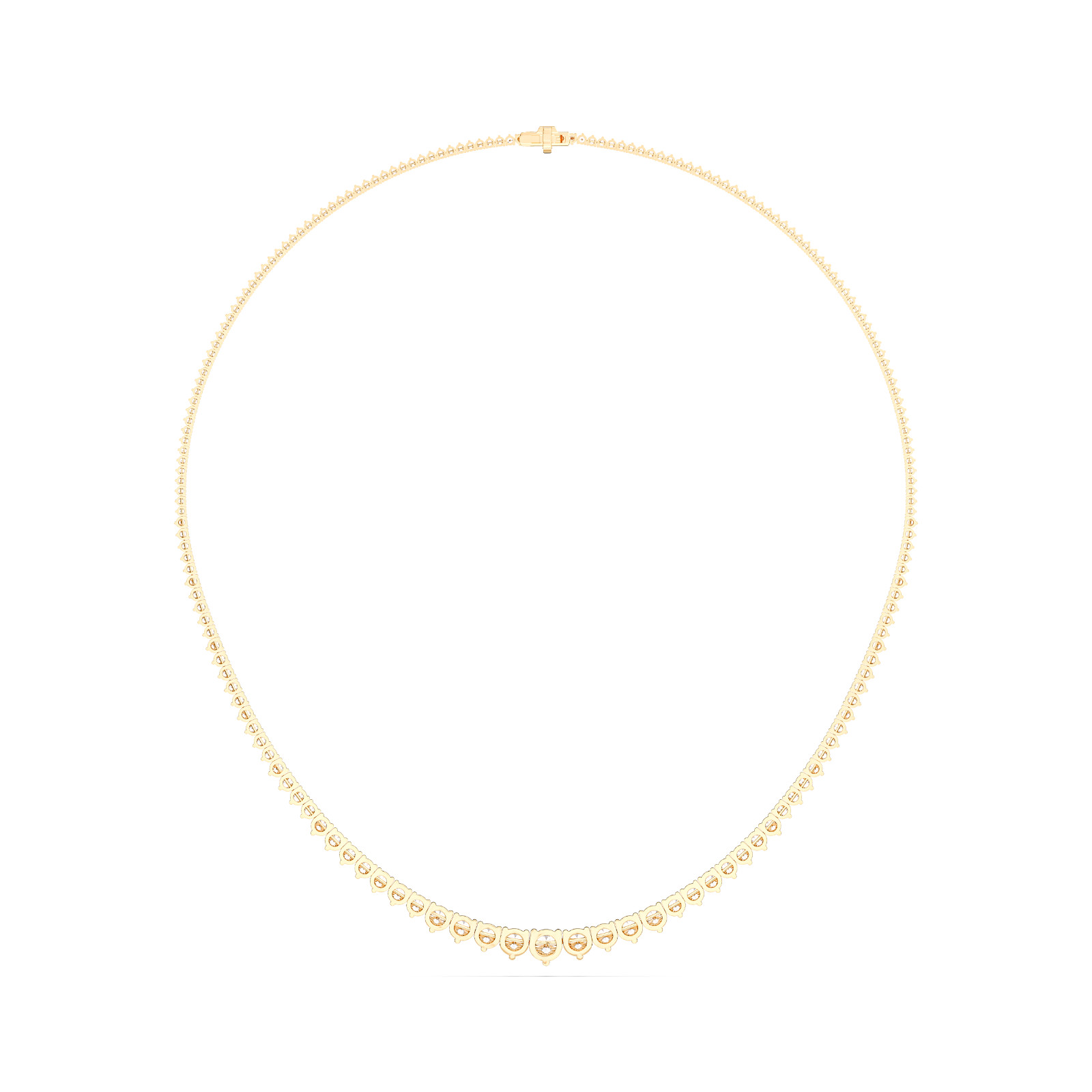 7CT Graduated Tennis Necklace Lab Grown Diamond – 14K Solid Gold or 925 Silver