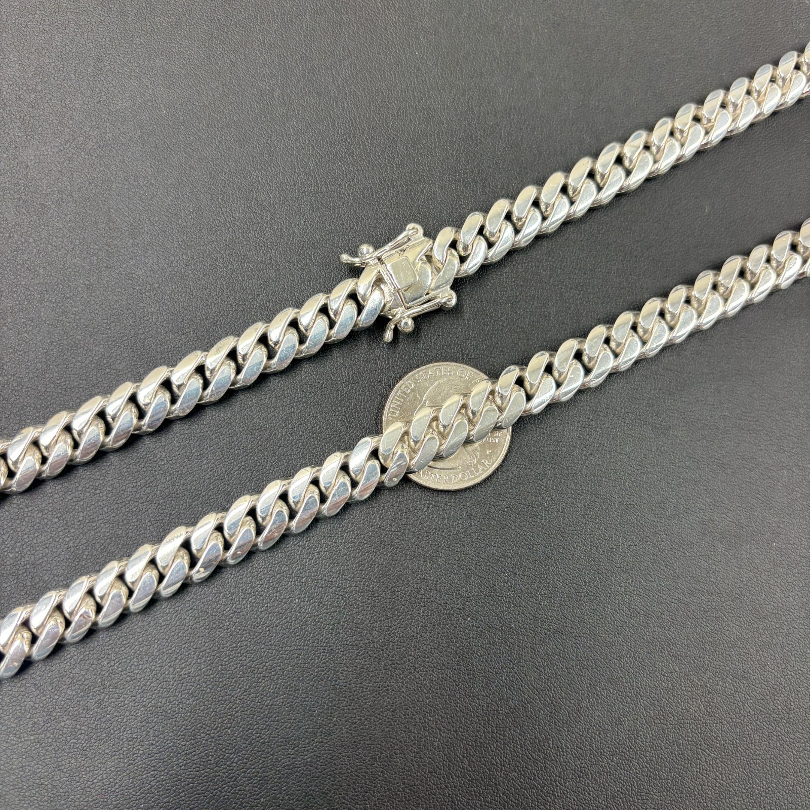 10mm Miami Cuban Chain Necklace – Real Solid 999 Fine Silver HANDMADE IN ITALY